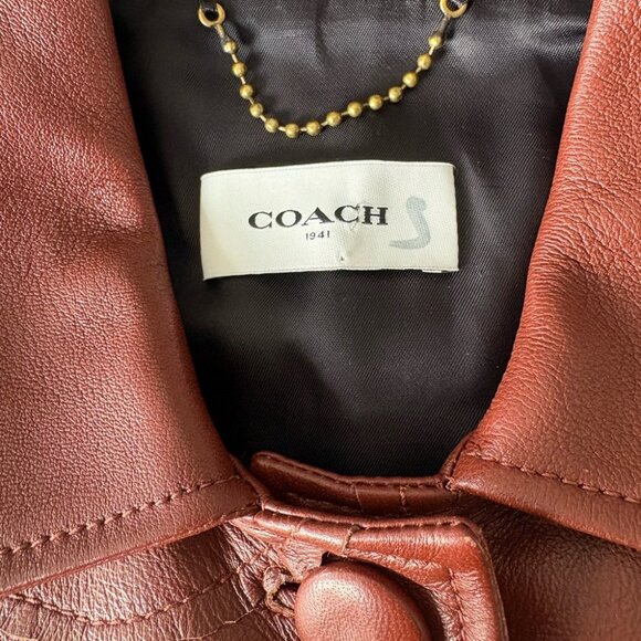 Coach 1941 Fall 2017 Runway Studded Leather Jacket Tobacco - Picture 8 of 9